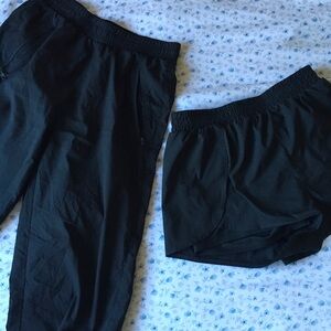 Girlfriend Collective Trail Shorts and Summit Track Pants